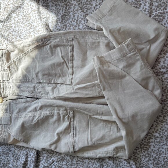 White corduroy cargo pants, Banana republic size 6 - Picture 1 of 3